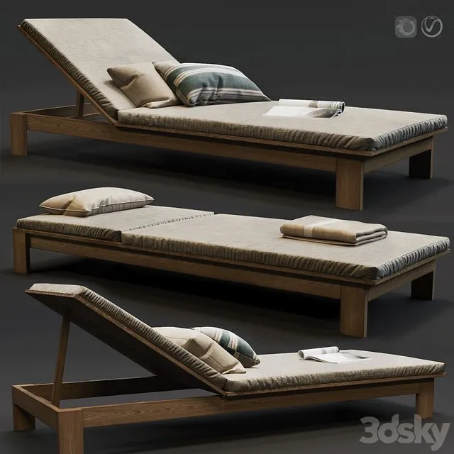 Sunbed set 01 3D Model