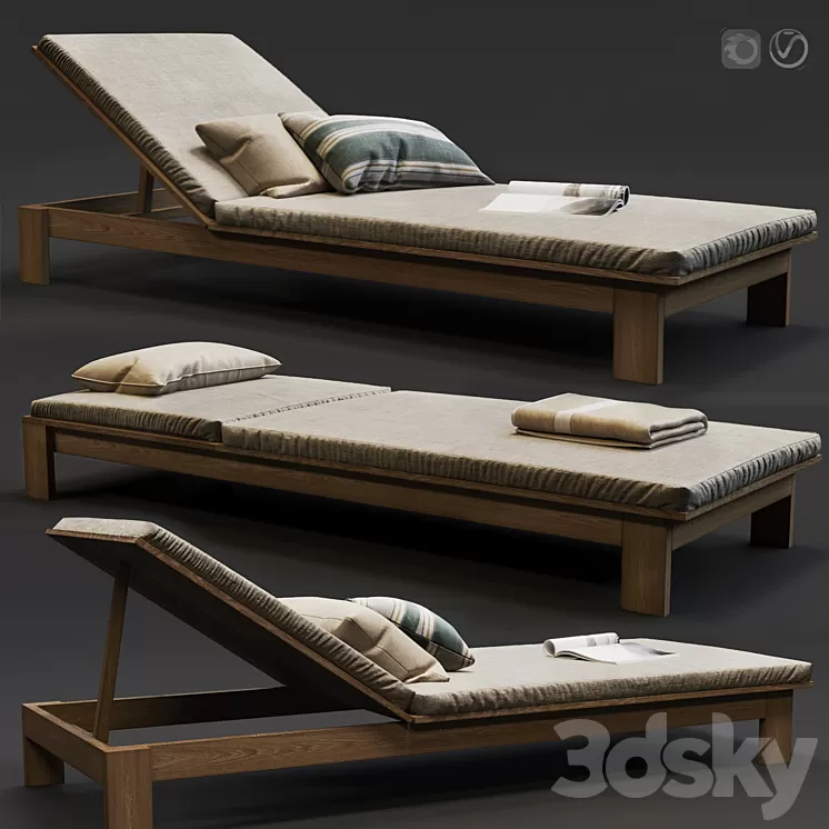 Sunbed set 01 3D Model