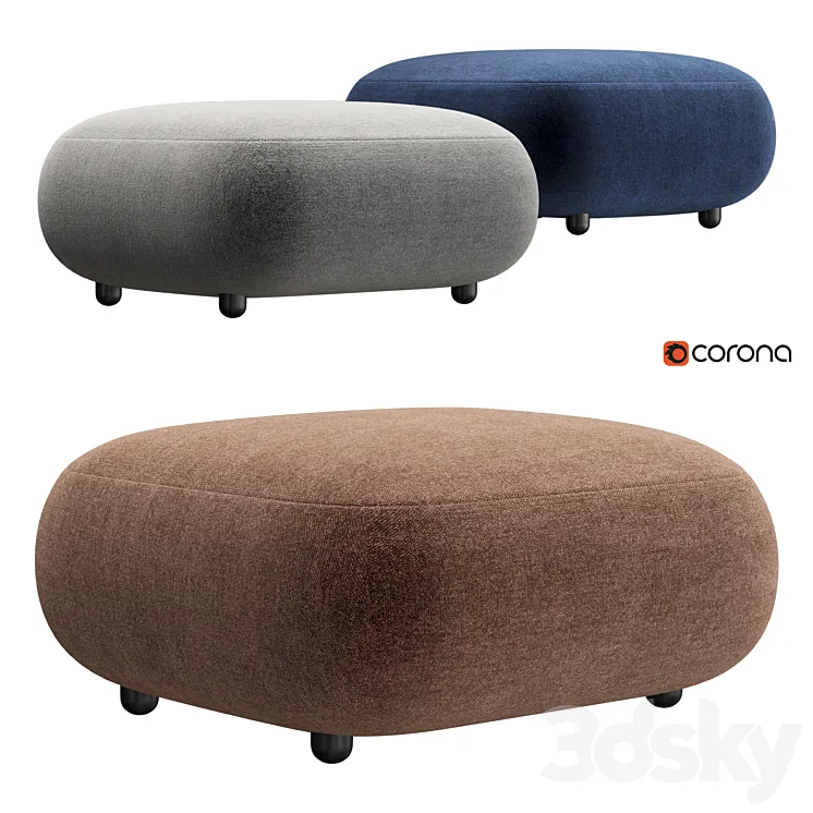 Sundae Ottoman | | Poof 3D Model Free
