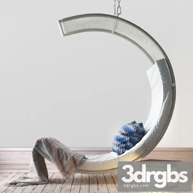 Sunken patio hanging chairs 3D Model Free