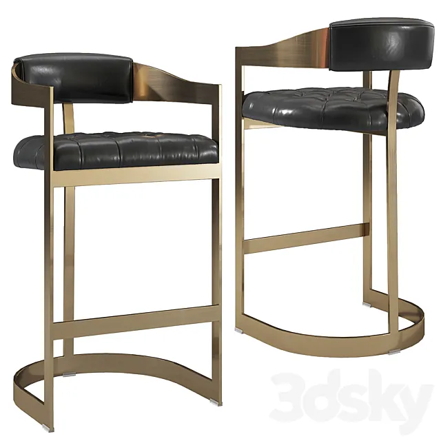 Sunpan Beaumont Bar Stool 3D Model