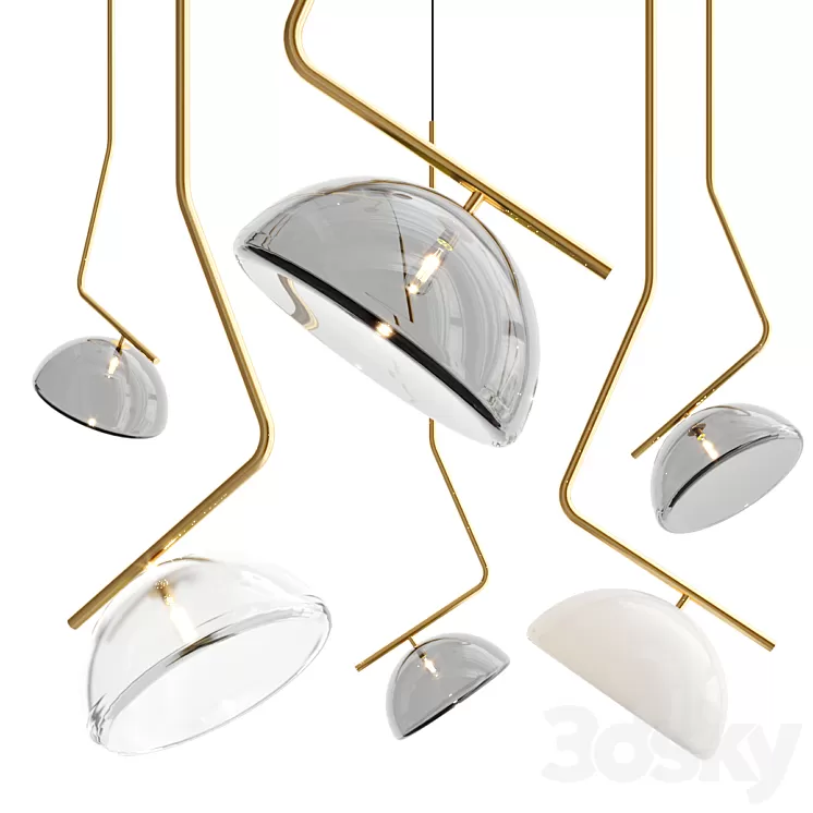 Sunset pendant lamp 3D Model Free