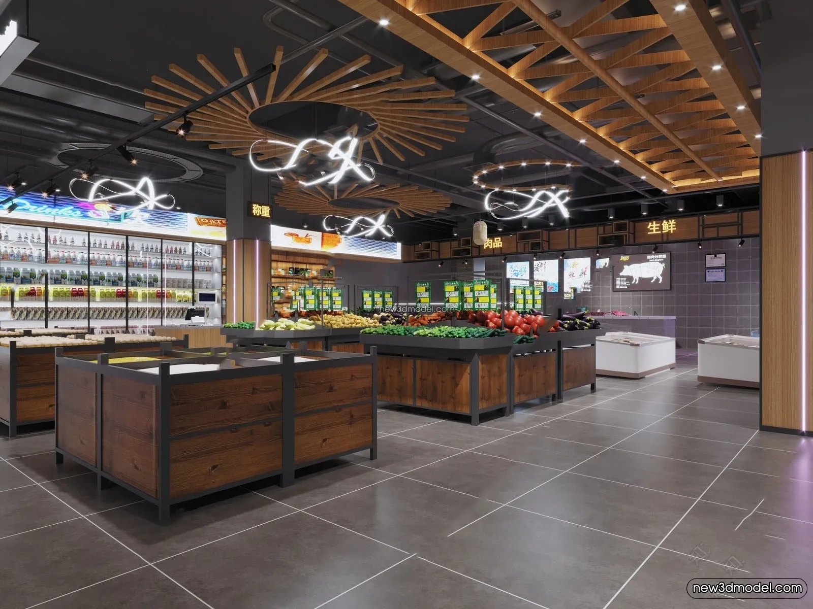 Super Market And Shop - 3D Interior Scene - 3D Models - 003