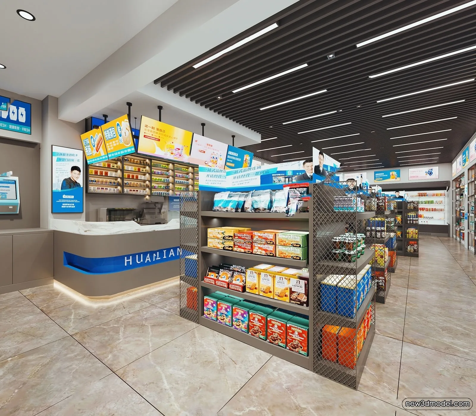 Super Market And Shop - 3D Interior Scene - 3D Models - 006
