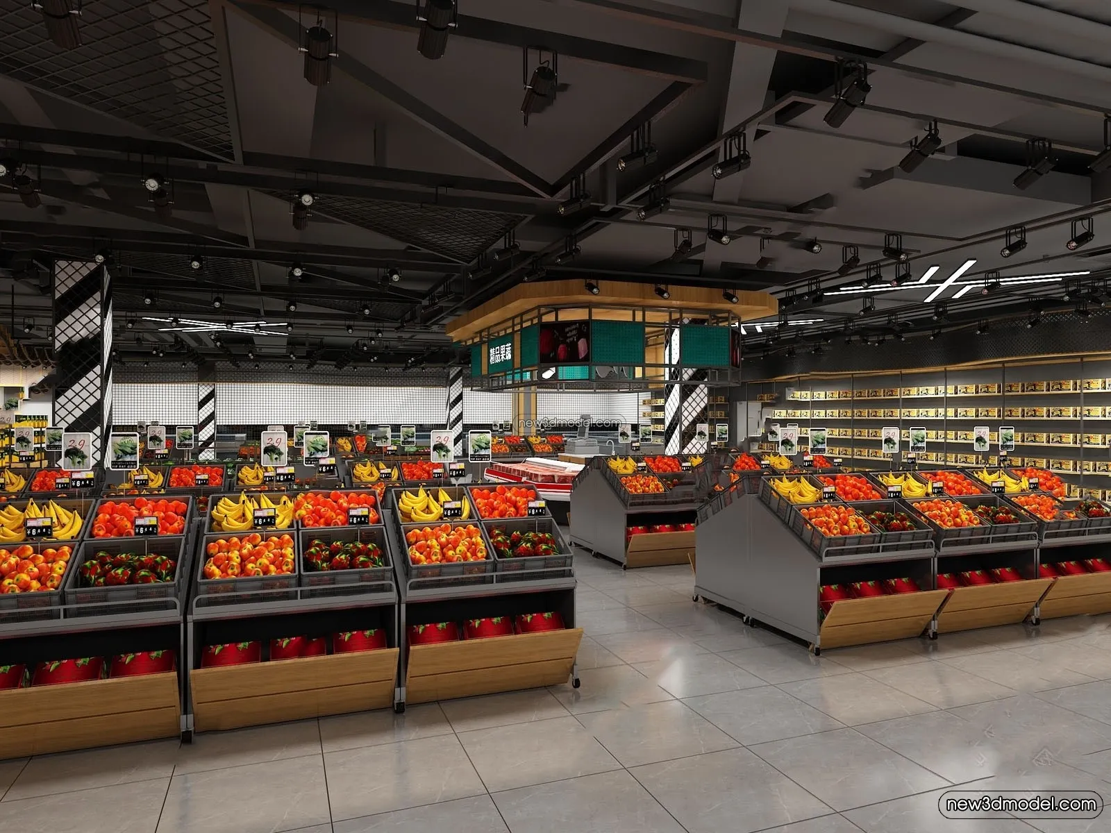 Super Market And Shop - 3D Interior Scene - 3D Models - 007