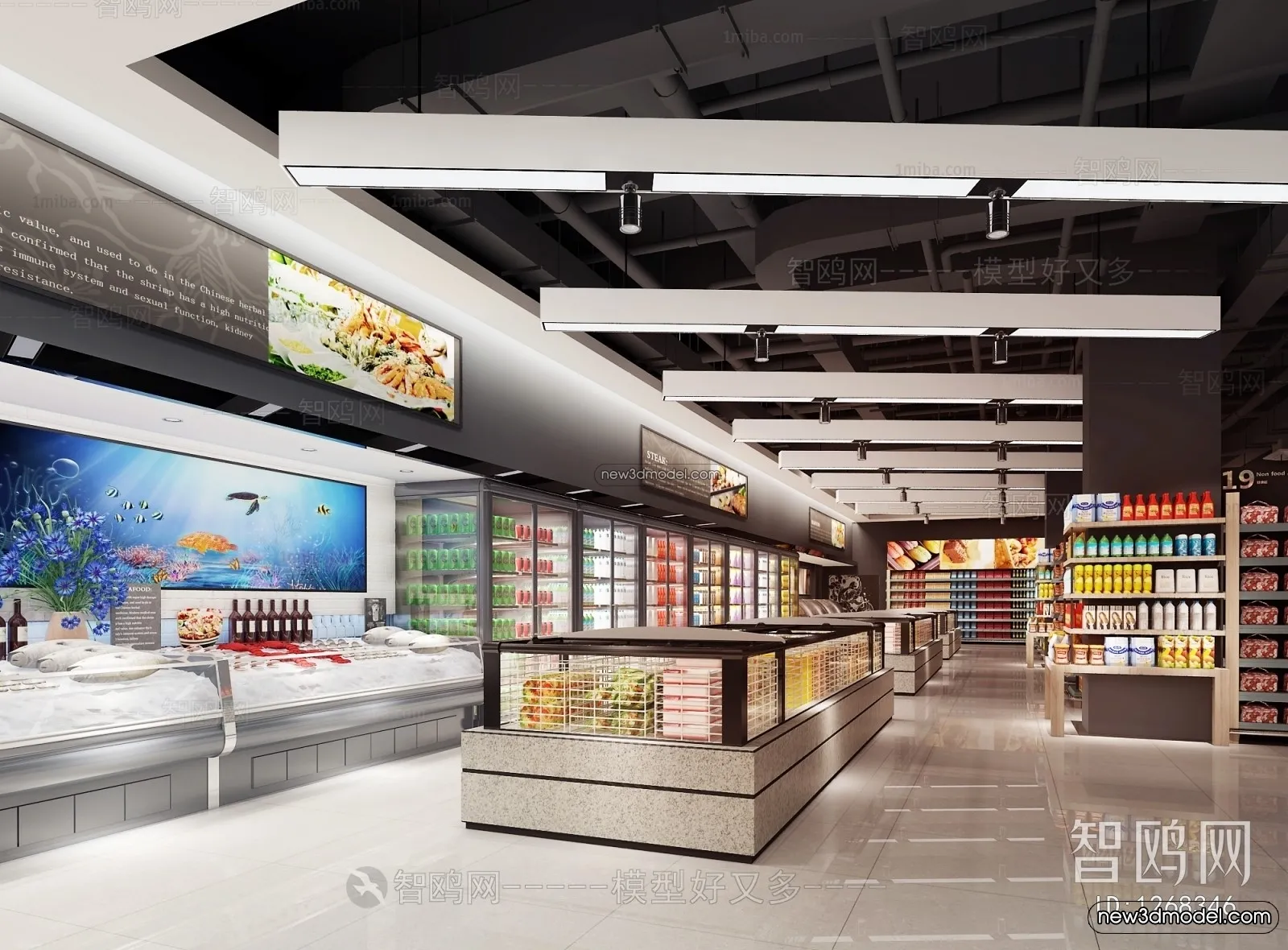 Super Market And Shop - 3D Interior Scene - 3D Models - 023