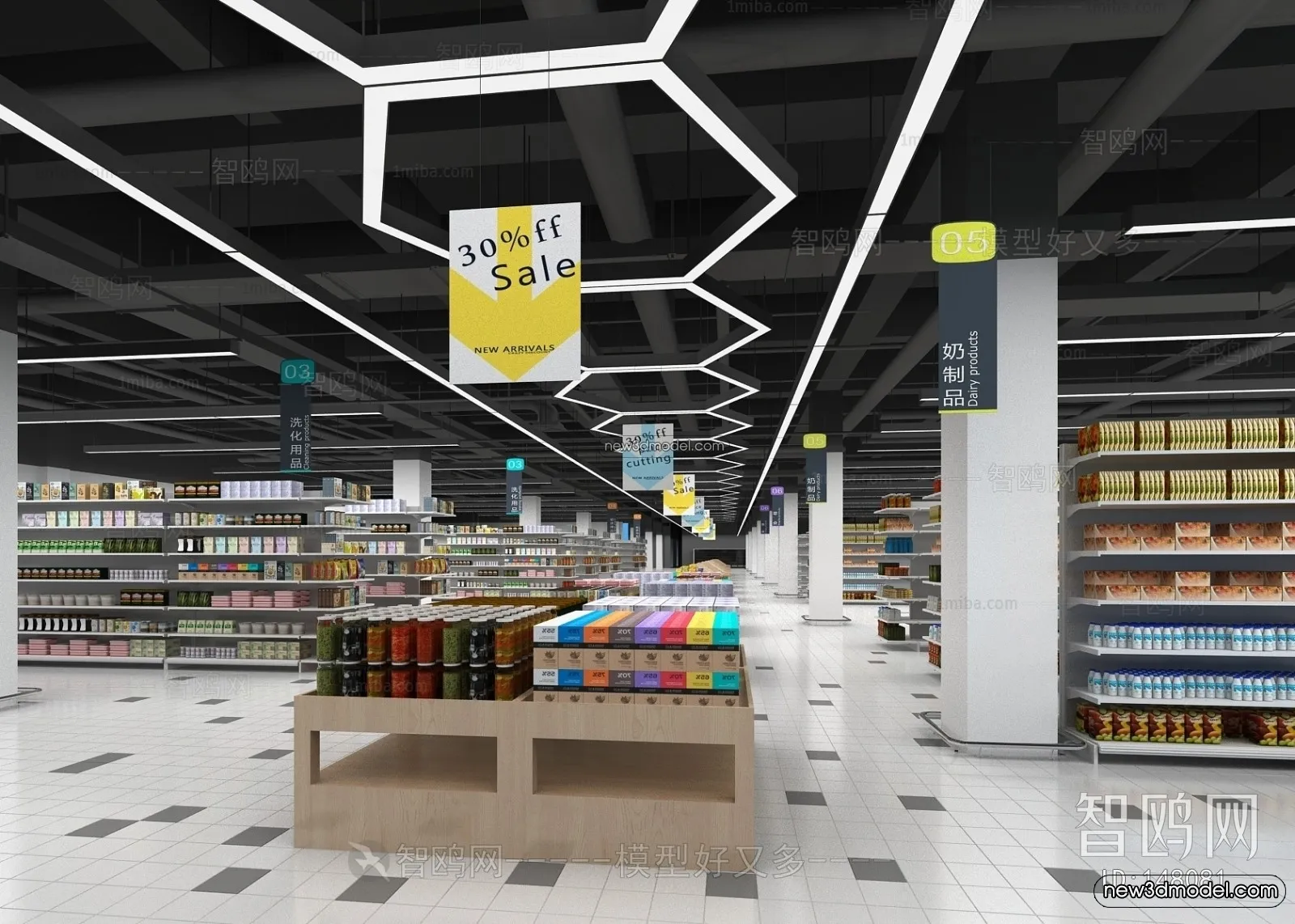 Super Market And Shop - 3D Interior Scene - 3D Models - 027