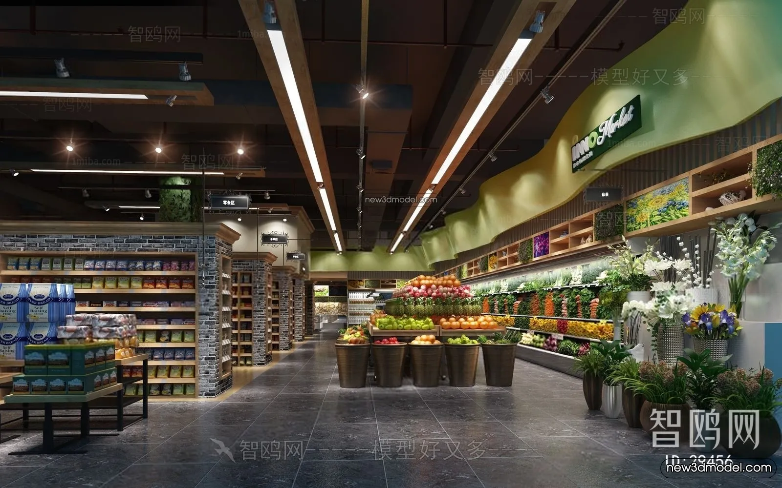 Super Market And Shop - 3D Interior Scene - 3D Models - 028