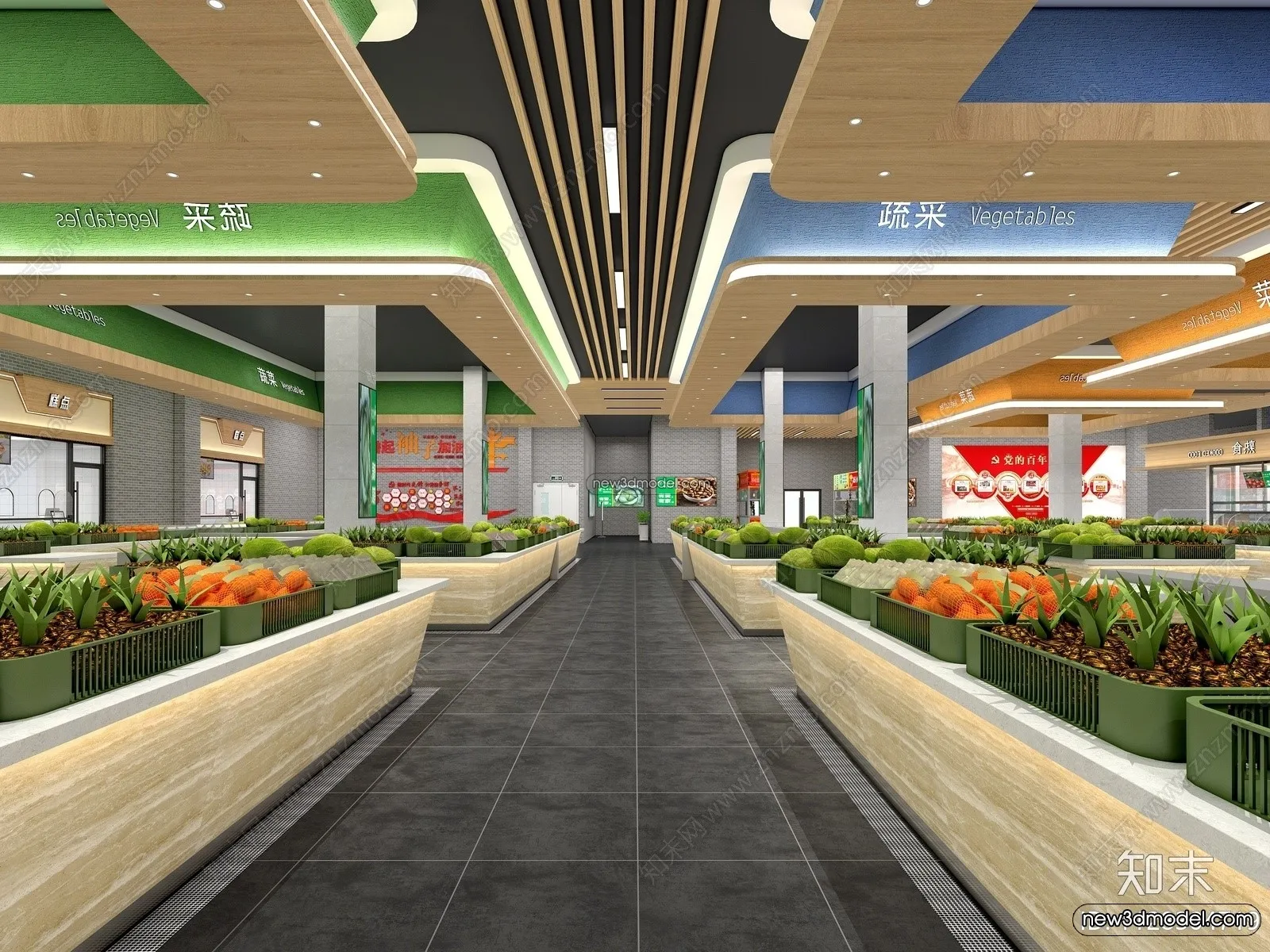 Super Market And Shop - 3D Interior Scene - 3D Models - 030