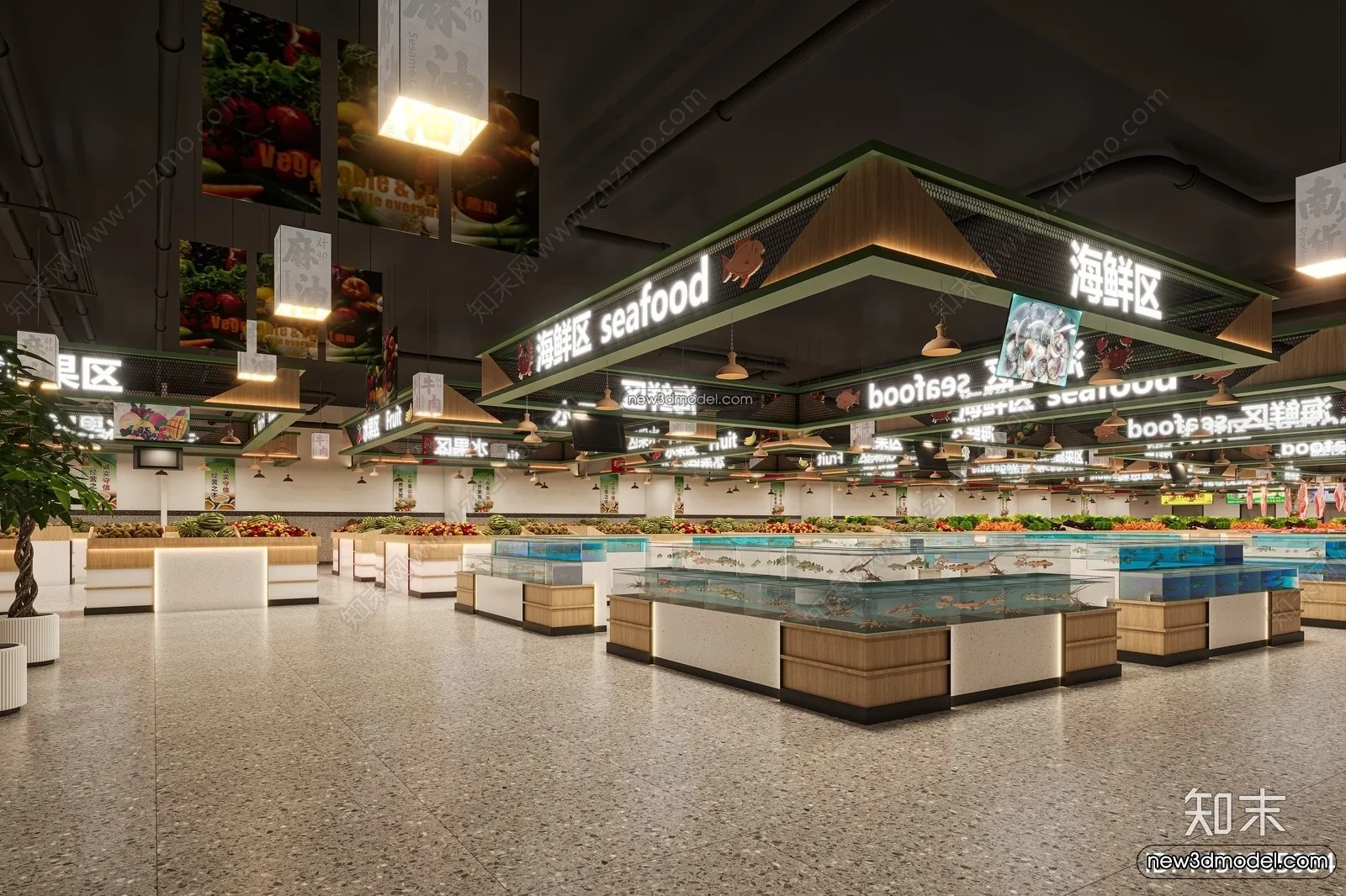 Super Market And Shop - 3D Interior Scene - 3D Models - 037