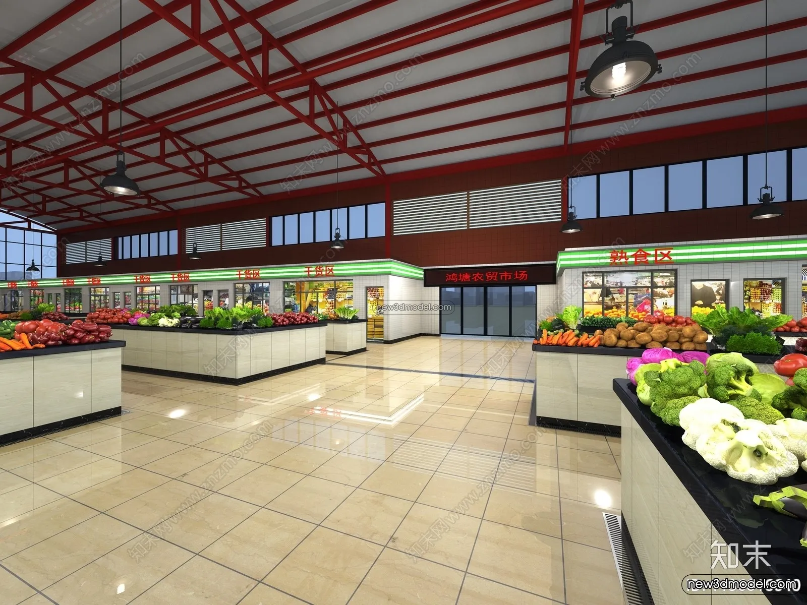 Super Market And Shop - 3D Interior Scene - 3D Models - 041