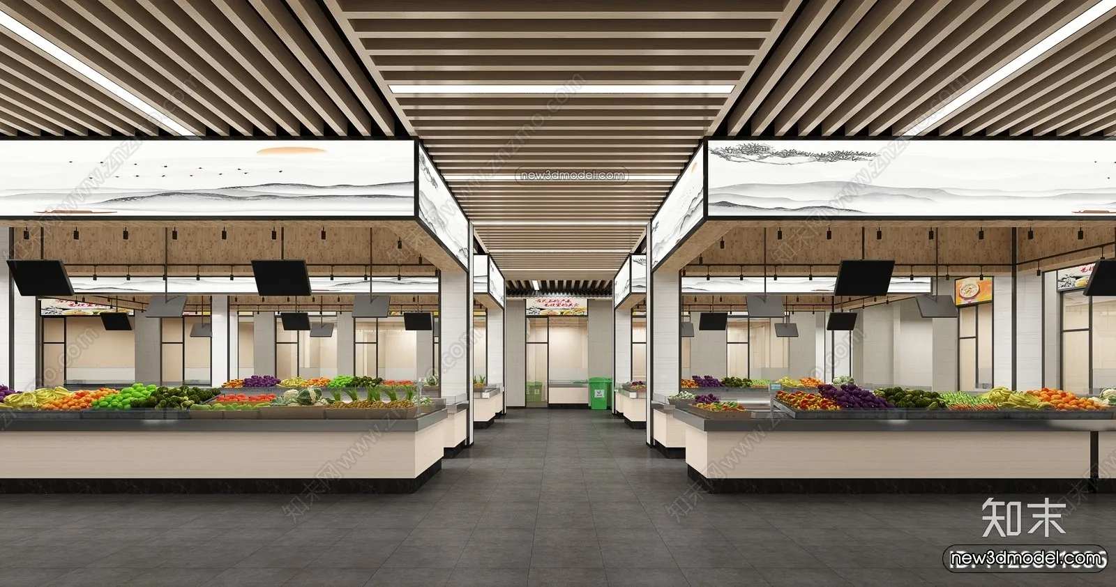 Super Market And Shop - 3D Interior Scene - 3D Models - 042