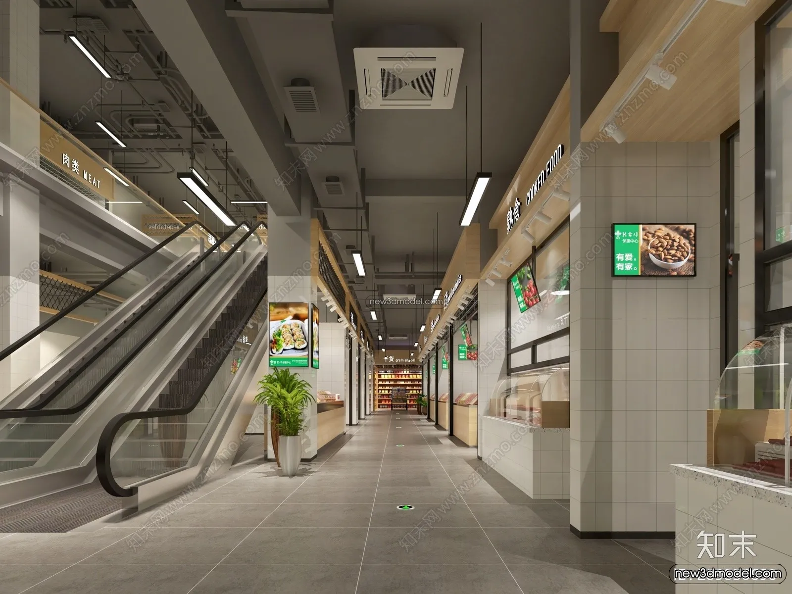 Super Market And Shop - 3D Interior Scene - 3D Models - 053