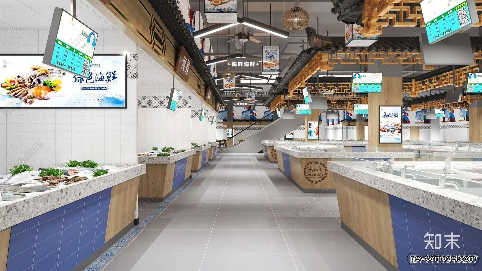 Super Market And Shop - 3D Interior Scene - 3D Models - 055