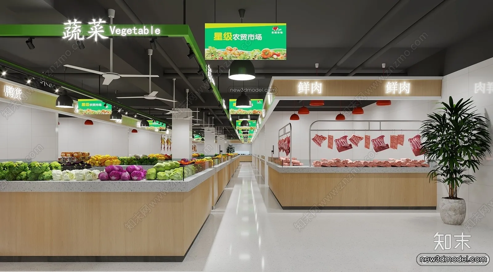 Super Market And Shop - 3D Interior Scene - 3D Models - 057