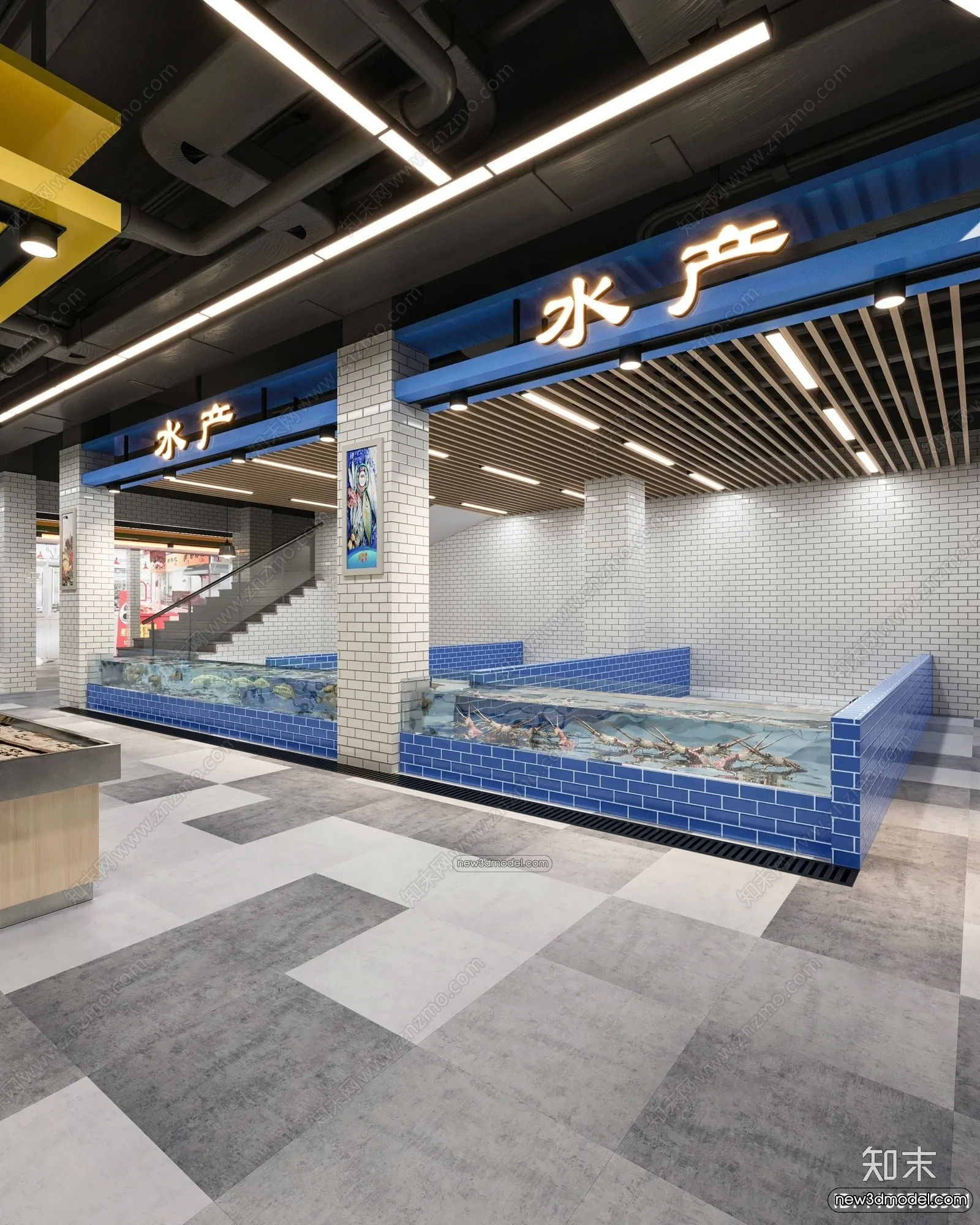 Super Market And Shop - 3D Interior Scene - 3D Models - 058