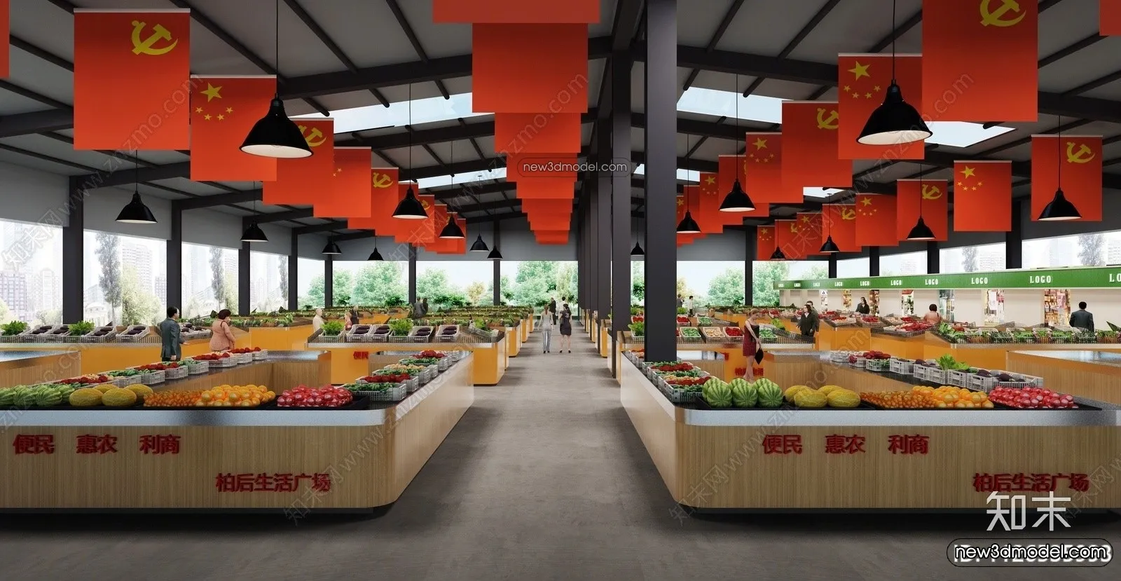 Super Market And Shop - 3D Interior Scene - 3D Models - 059