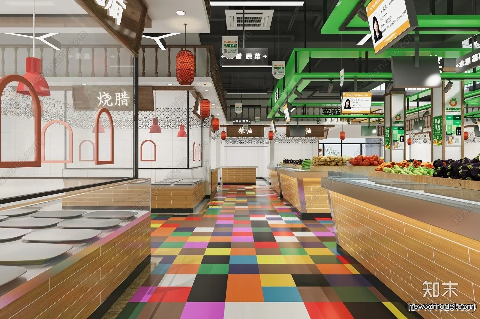 Super Market And Shop - 3D Interior Scene - 3D Models - 063