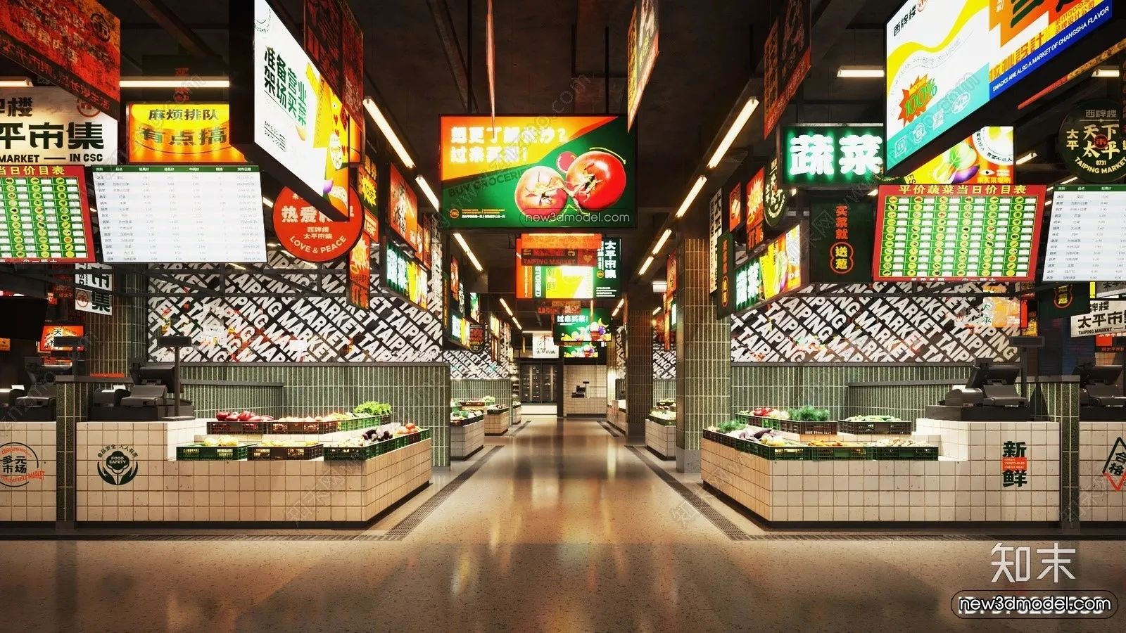 Super Market And Shop - 3D Interior Scene - 3D Models - 064