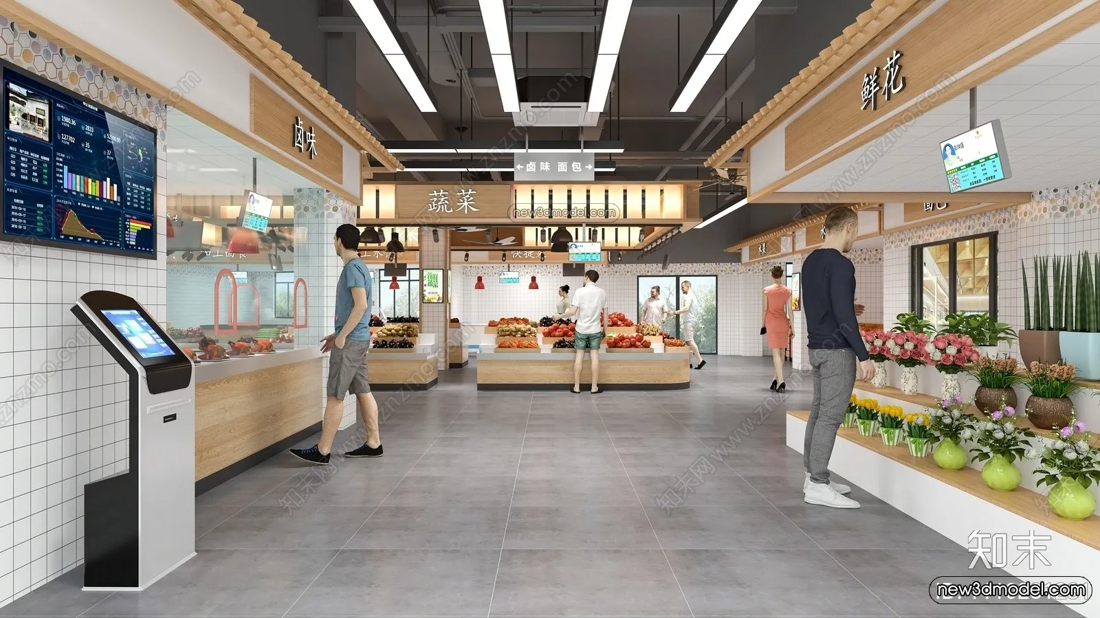 Super Market And Shop - 3D Interior Scene - 3D Models - 065