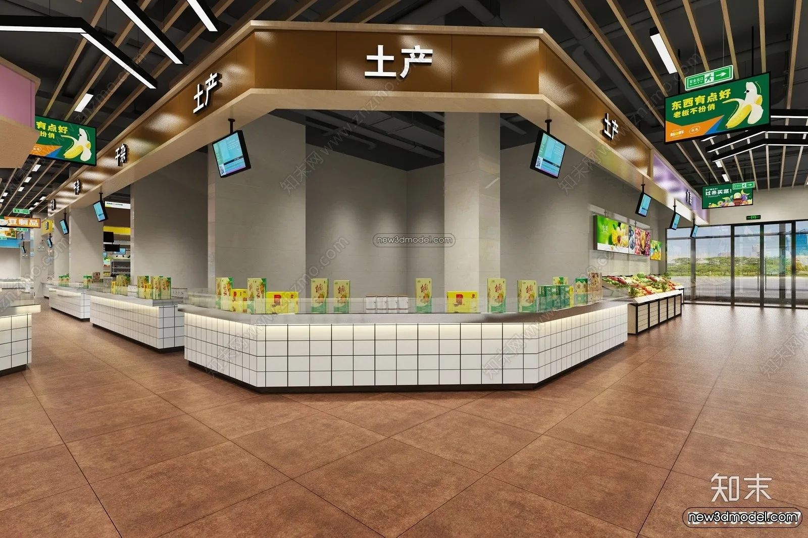 Super Market And Shop - 3D Interior Scene - 3D Models - 067