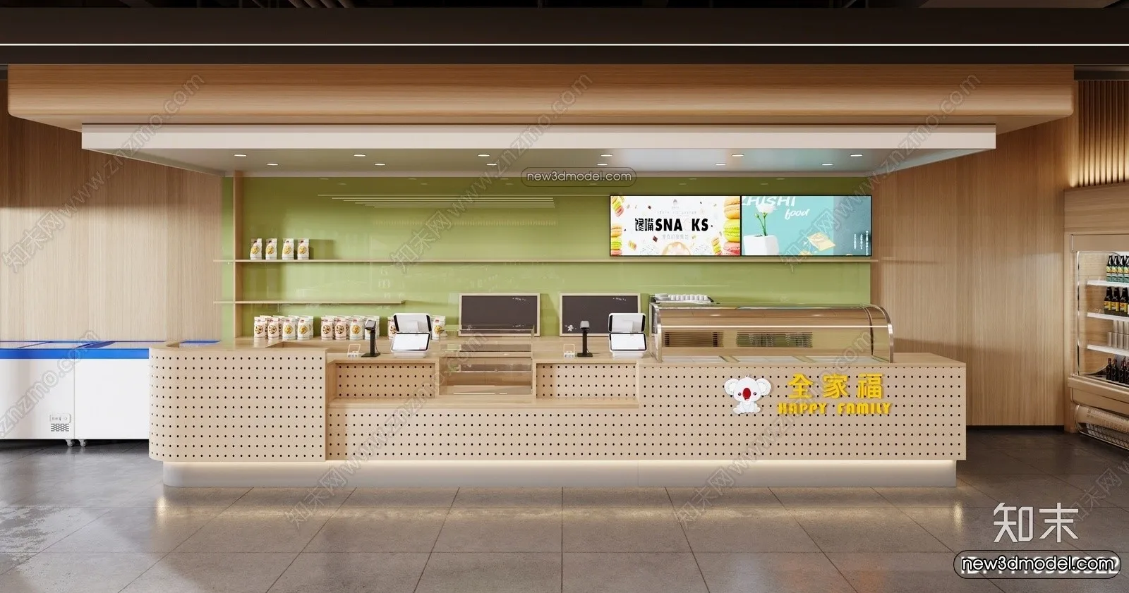 Super Market And Shop - 3D Interior Scene - 3D Models - 069