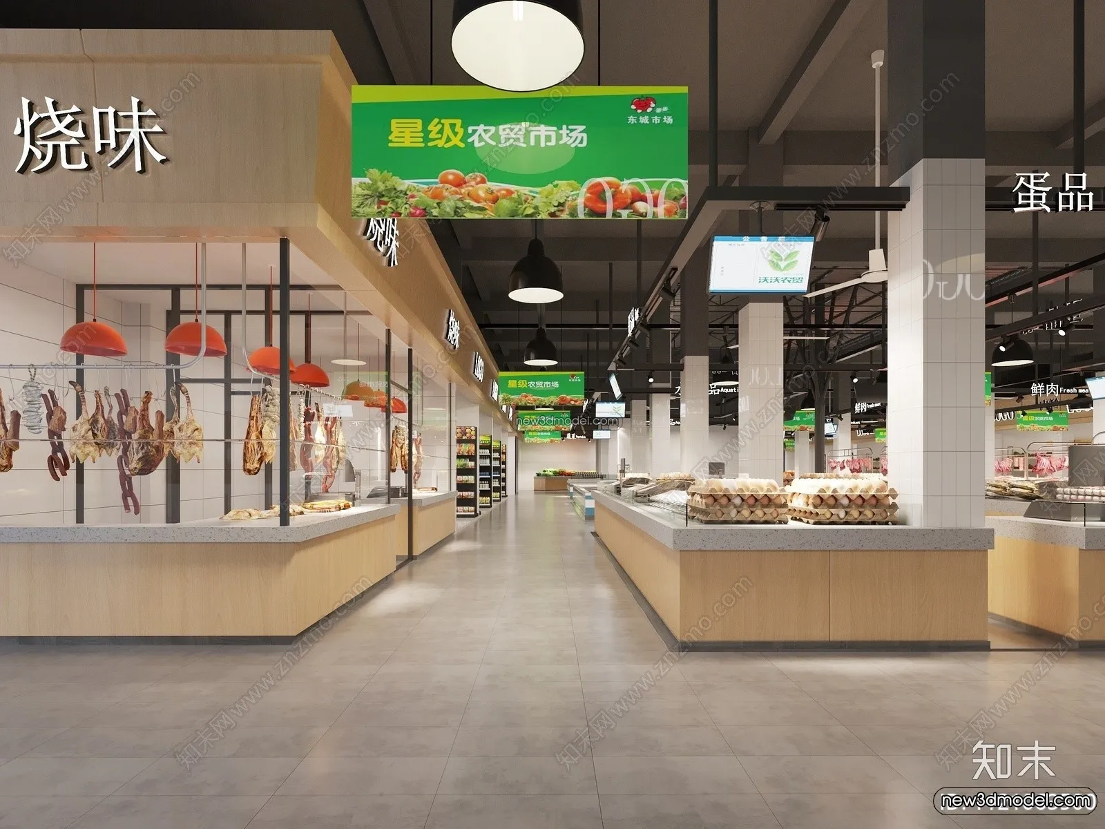 Super Market And Shop - 3D Interior Scene - 3D Models - 070