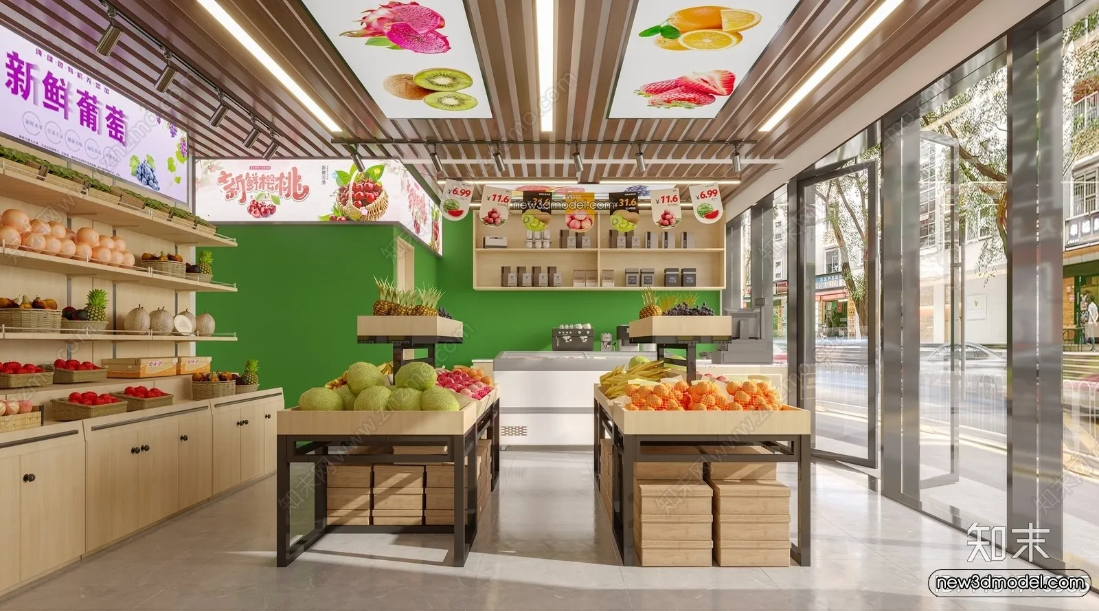 Super Market And Shop - 3D Interior Scene - 3D Models - 072