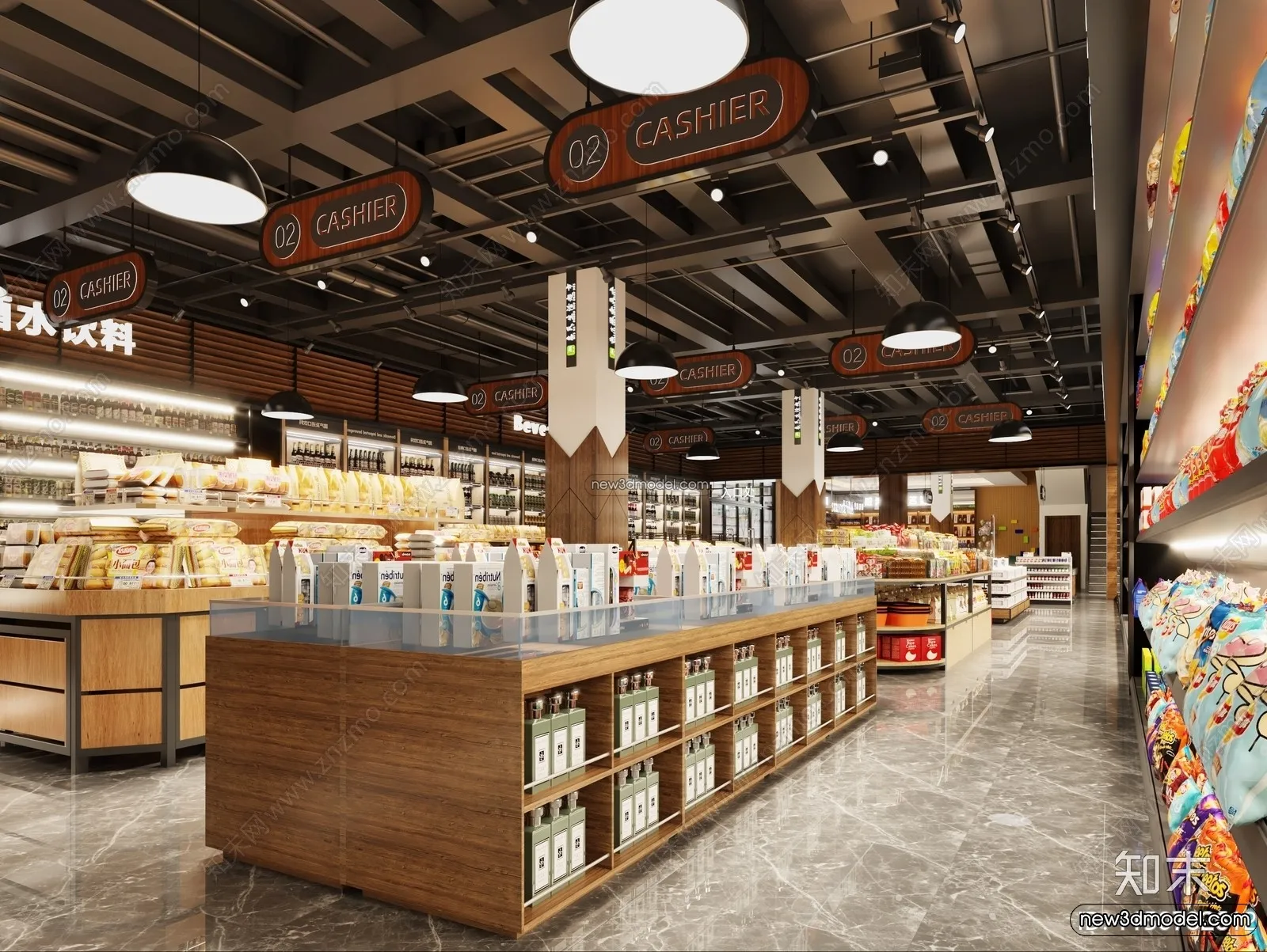 Super Market And Shop - 3D Interior Scene - 3D Models - 080
