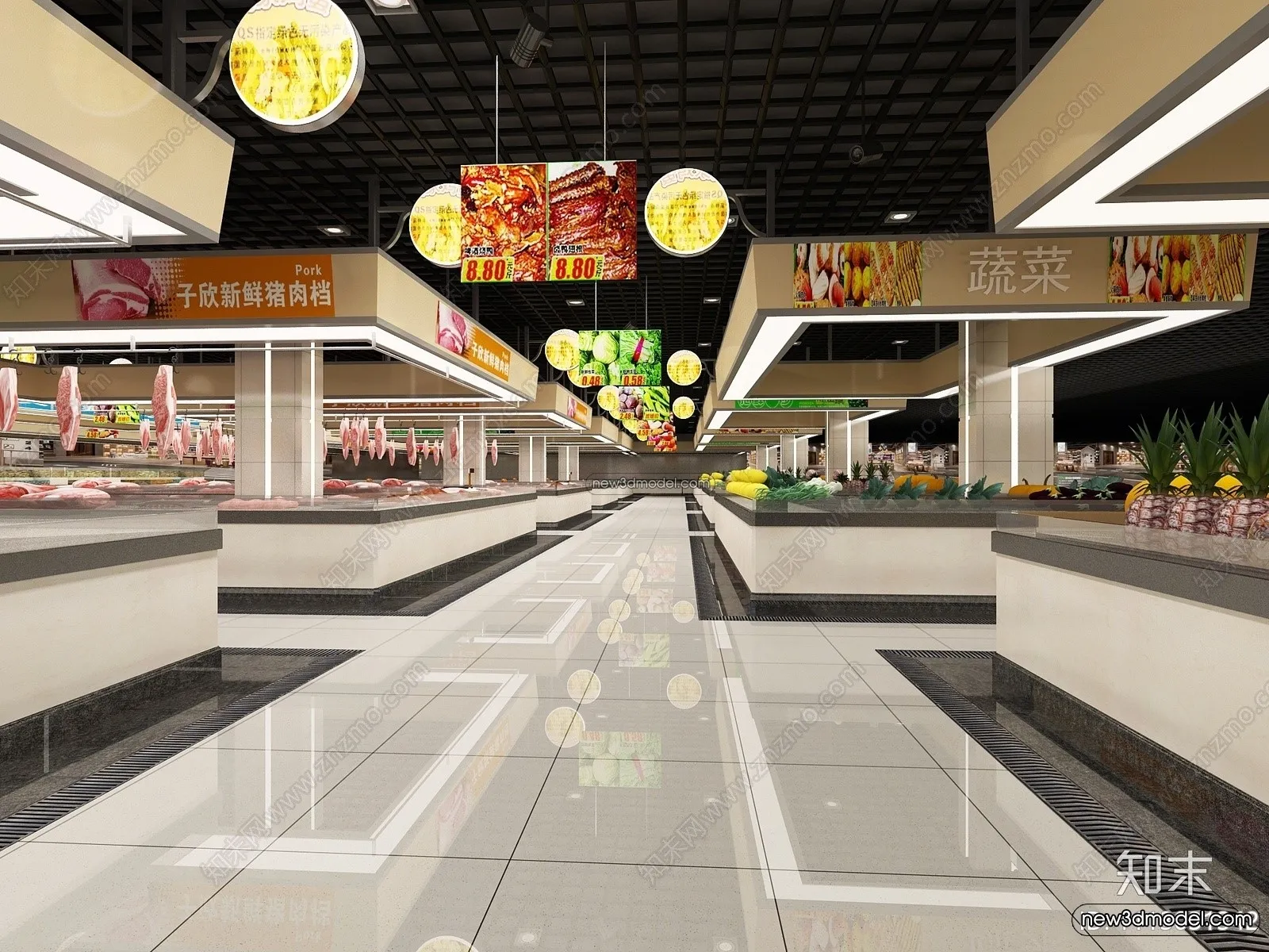 Super Market And Shop - 3D Interior Scene - 3D Models - 081