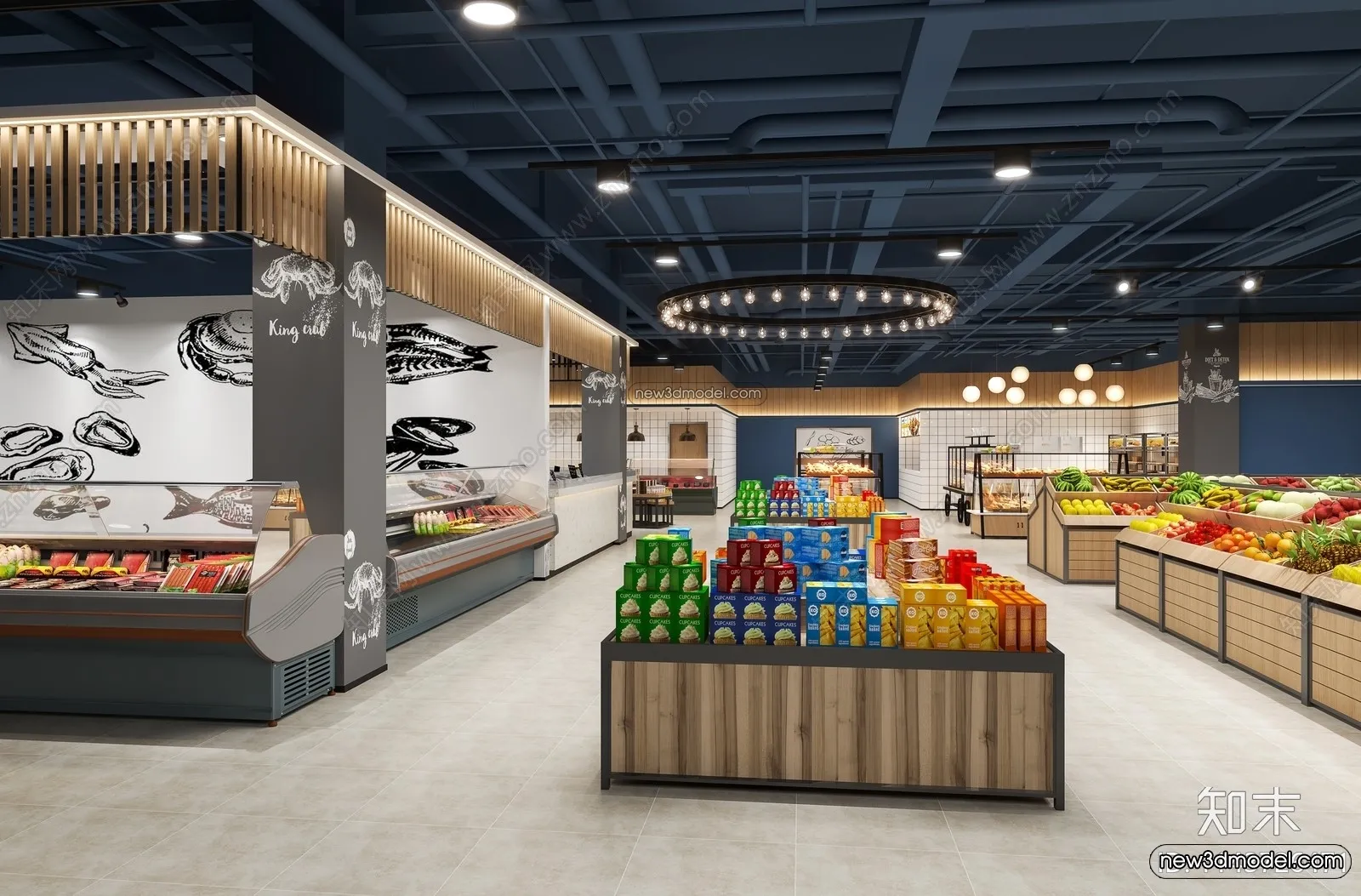 Super Market And Shop - 3D Interior Scene - 3D Models - 082