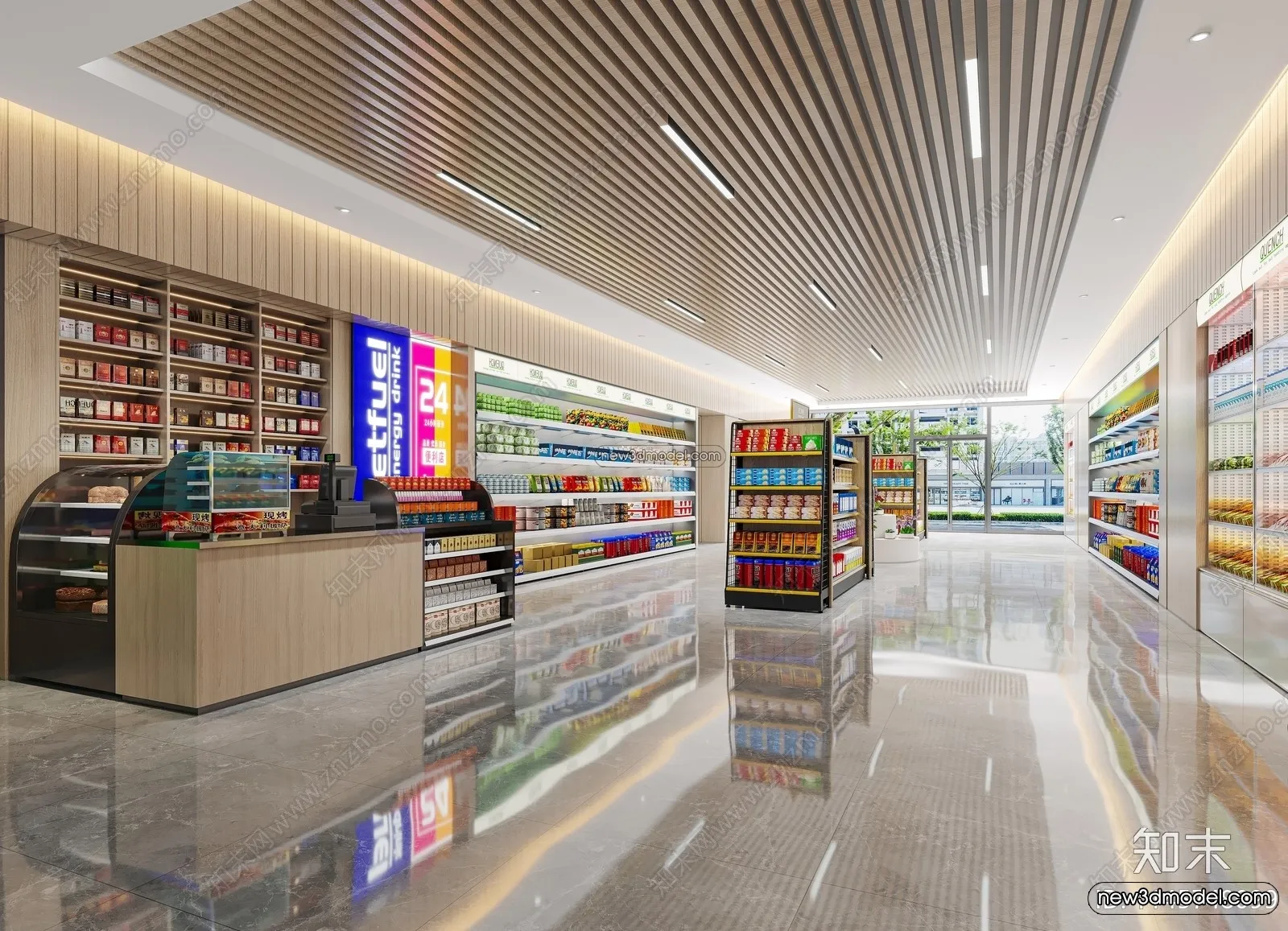 Super Market And Shop - 3D Interior Scene - 3D Models - 083