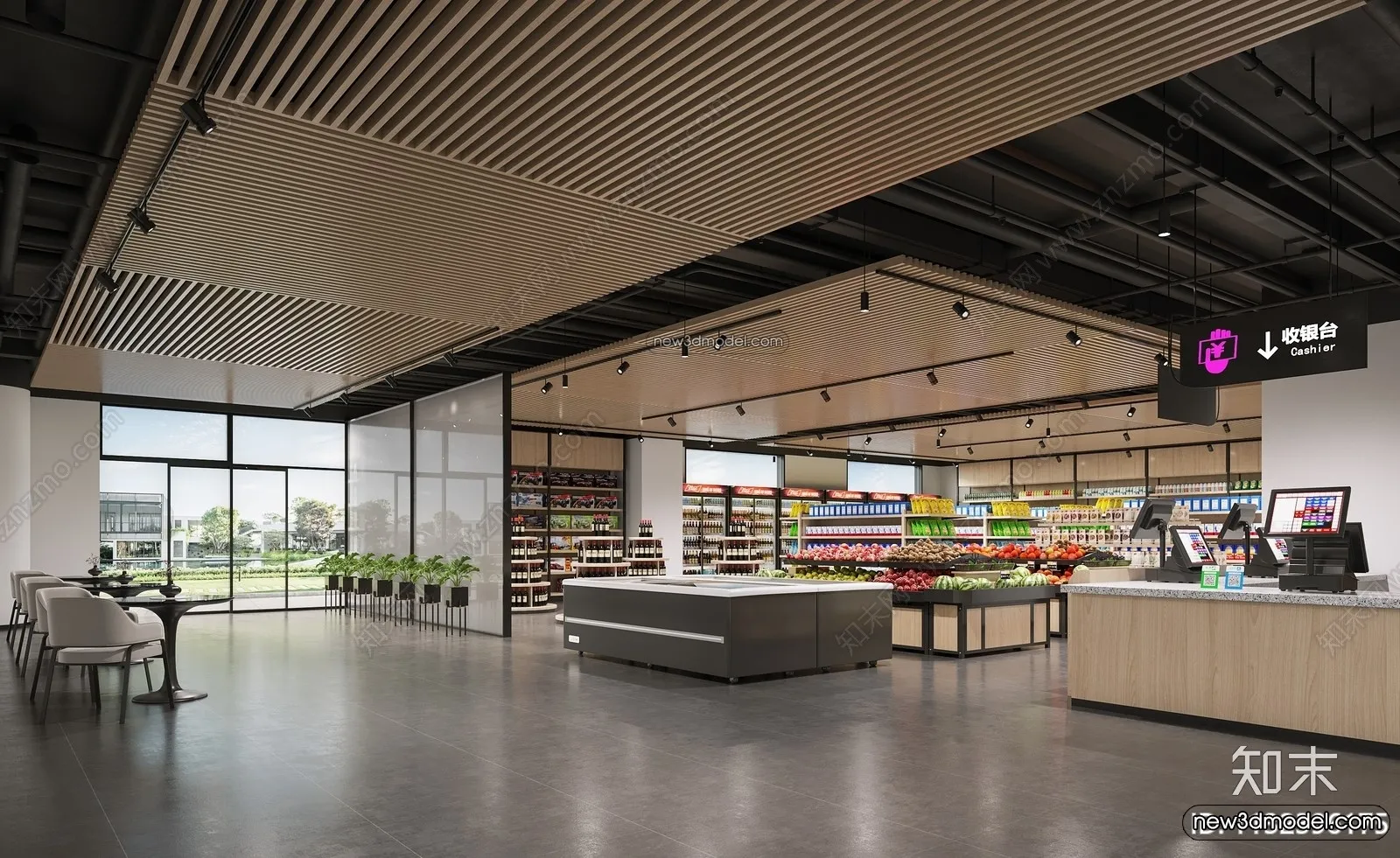 Super Market And Shop - 3D Interior Scene - 3D Models - 085