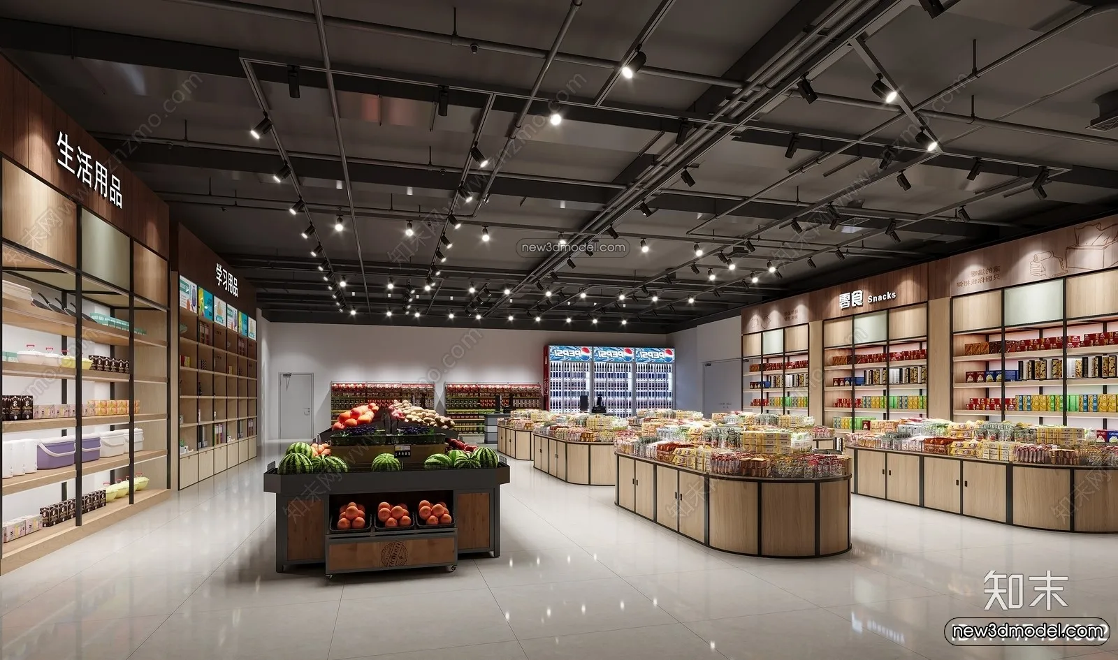 Super Market And Shop - 3D Interior Scene - 3D Models - 088