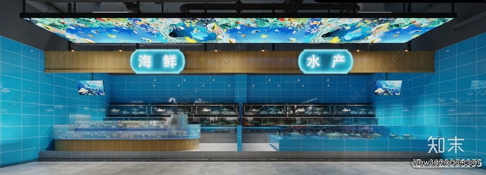 Super Market And Shop - 3D Interior Scene - 3D Models - 090