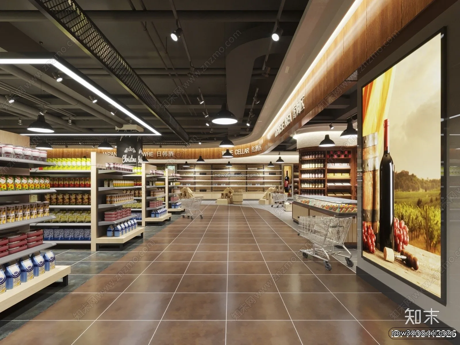 Super Market And Shop - 3D Interior Scene - 3D Models - 091