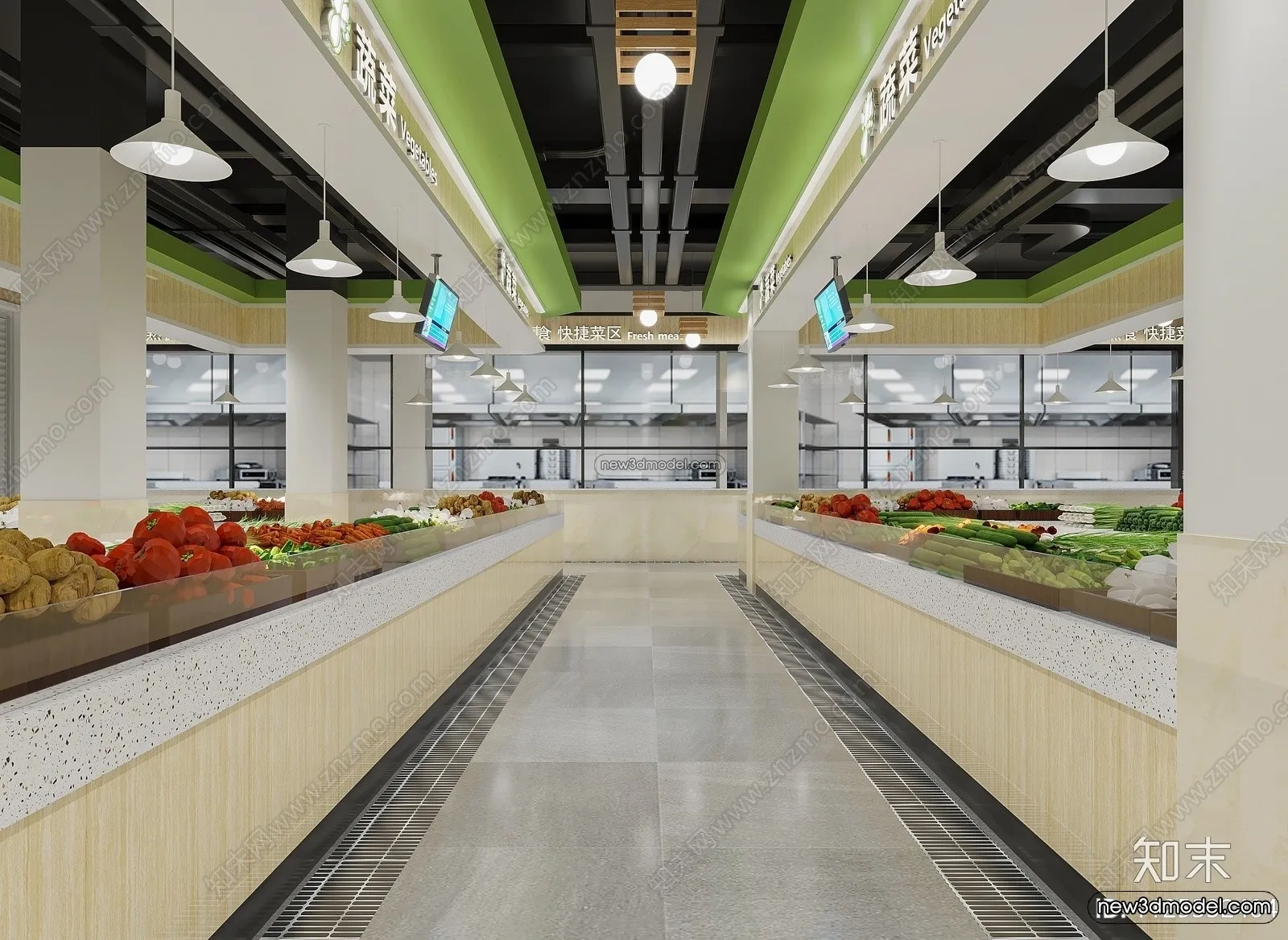 Super Market And Shop - 3D Interior Scene - 3D Models - 092