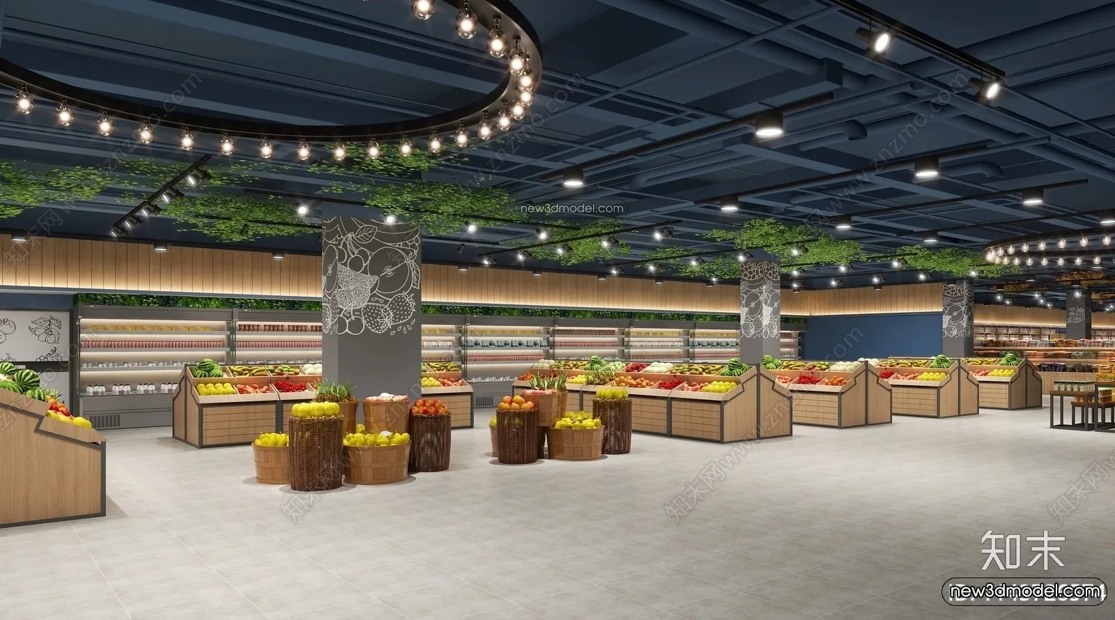 Super Market And Shop - 3D Interior Scene - 3D Models - 094