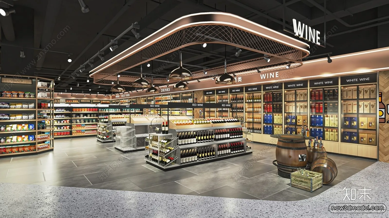 Super Market And Shop - 3D Interior Scene - 3D Models - 098