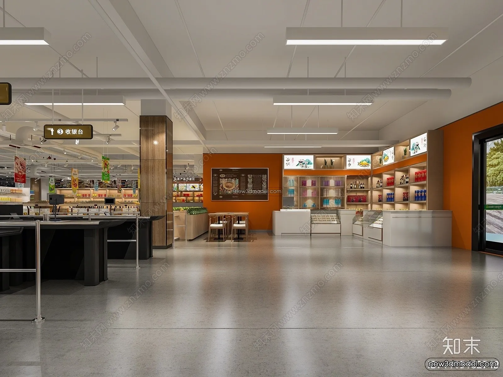 Super Market And Shop - 3D Interior Scene - 3D Models - 099