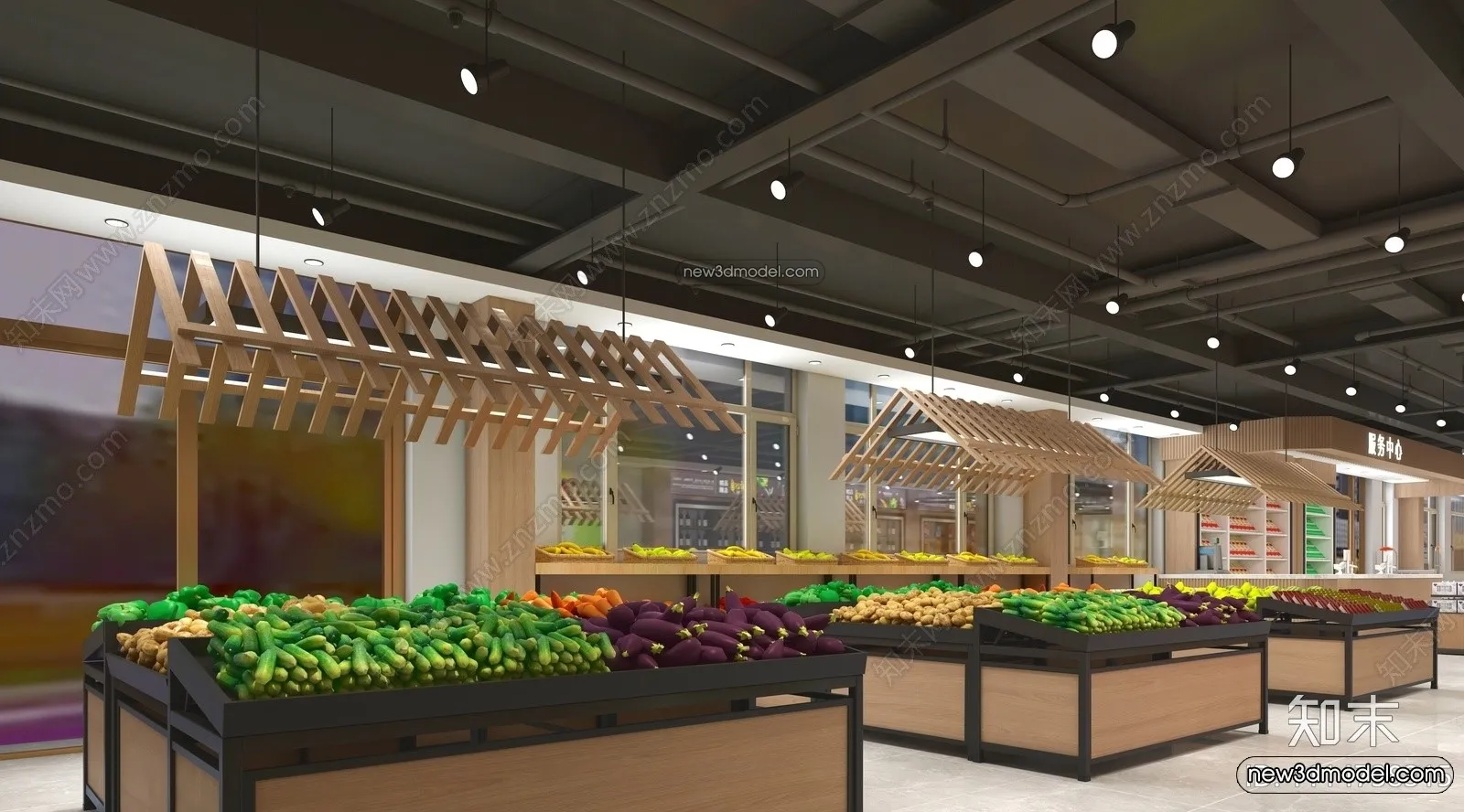 Super Market And Shop - 3D Interior Scene - 3D Models - 102