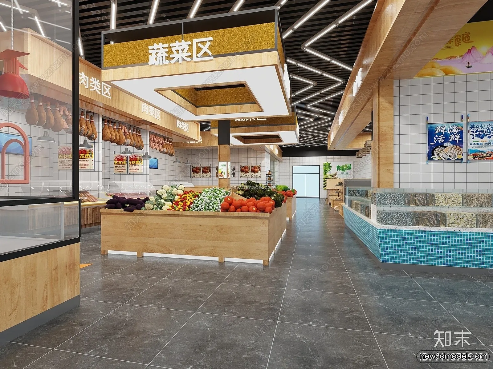 Super Market And Shop - 3D Interior Scene - 3D Models - 103