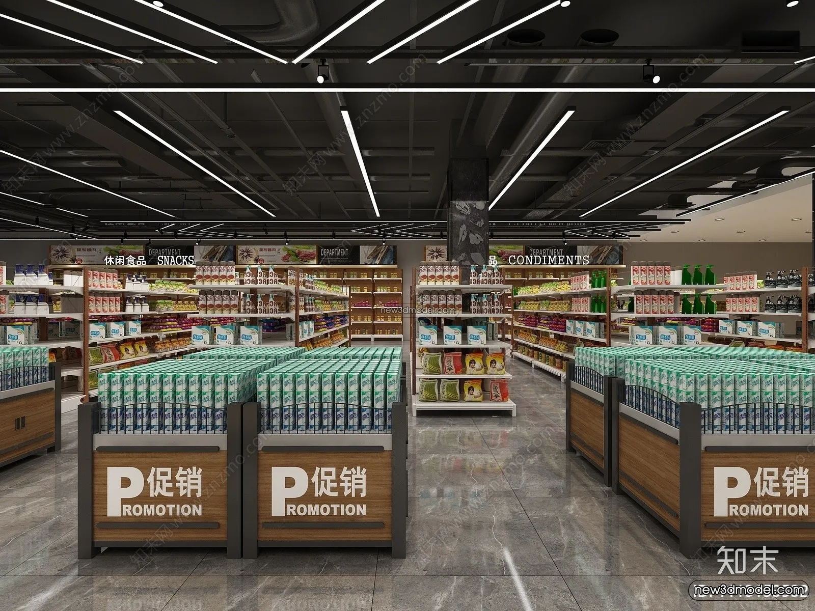 Super Market And Shop - 3D Interior Scene - 3D Models - 104