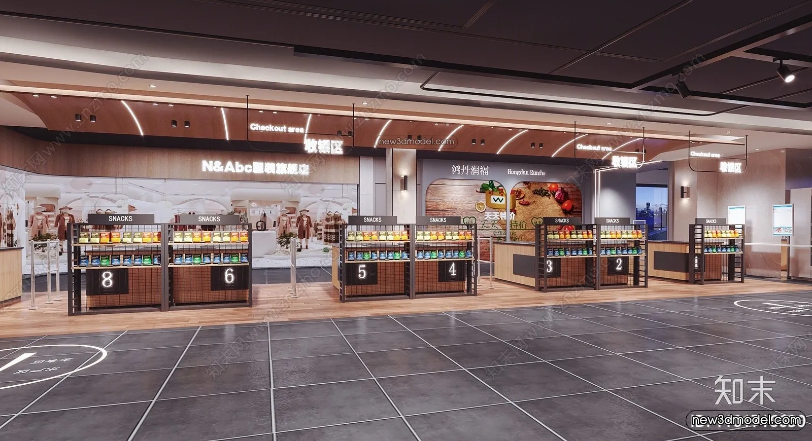 Super Market And Shop - 3D Interior Scene - 3D Models - 105