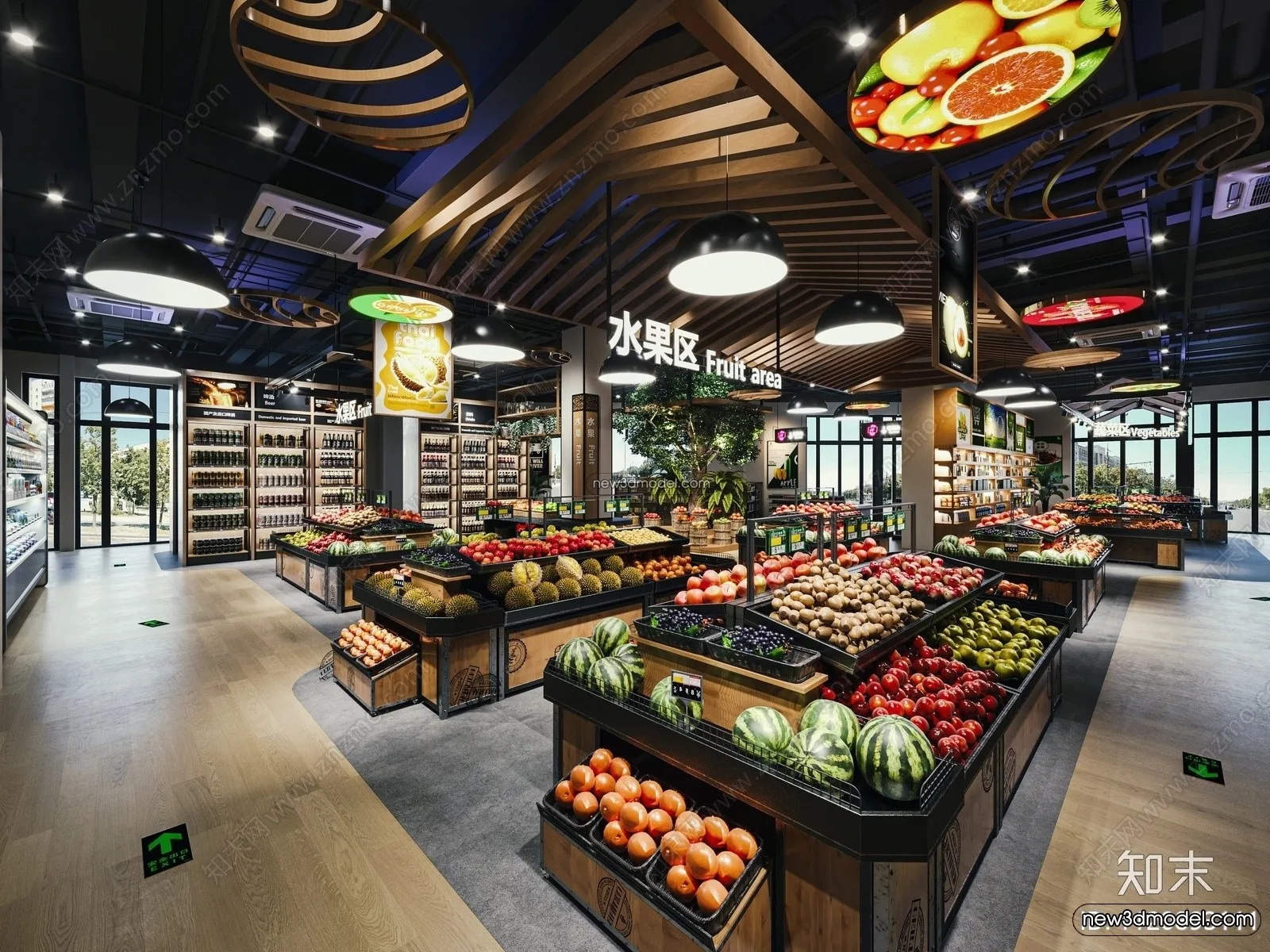 Super Market And Shop - 3D Interior Scene - 3D Models - 108