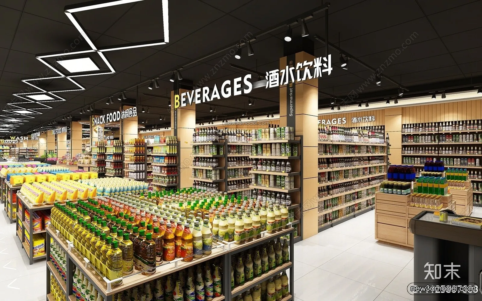 Super Market And Shop - 3D Interior Scene - 3D Models - 109