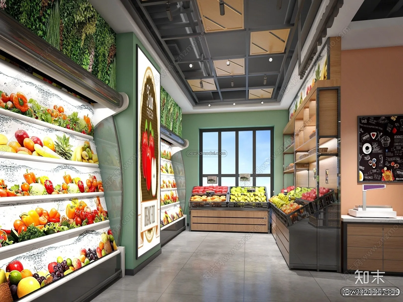 Super Market And Shop - 3D Interior Scene - 3D Models - 112