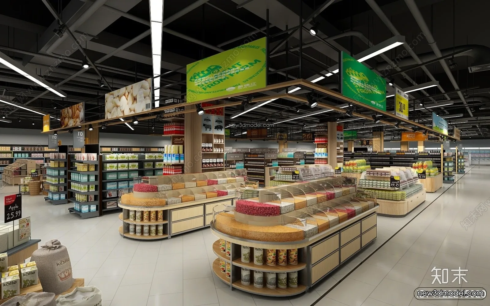Super Market And Shop - 3D Interior Scene - 3D Models - 113