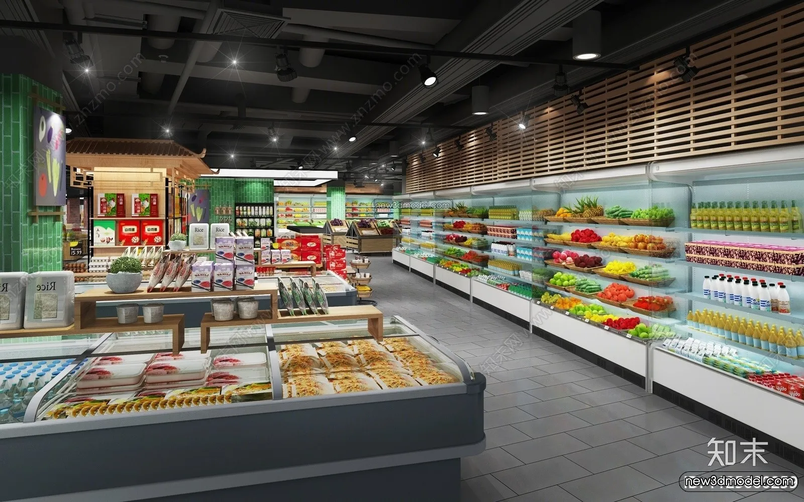 Super Market And Shop - 3D Interior Scene - 3D Models - 115