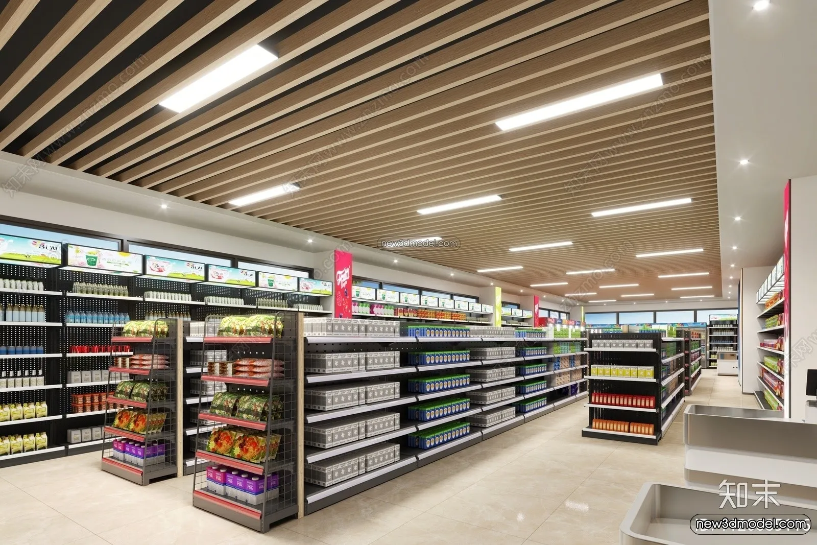 Super Market And Shop - 3D Interior Scene - 3D Models - 116